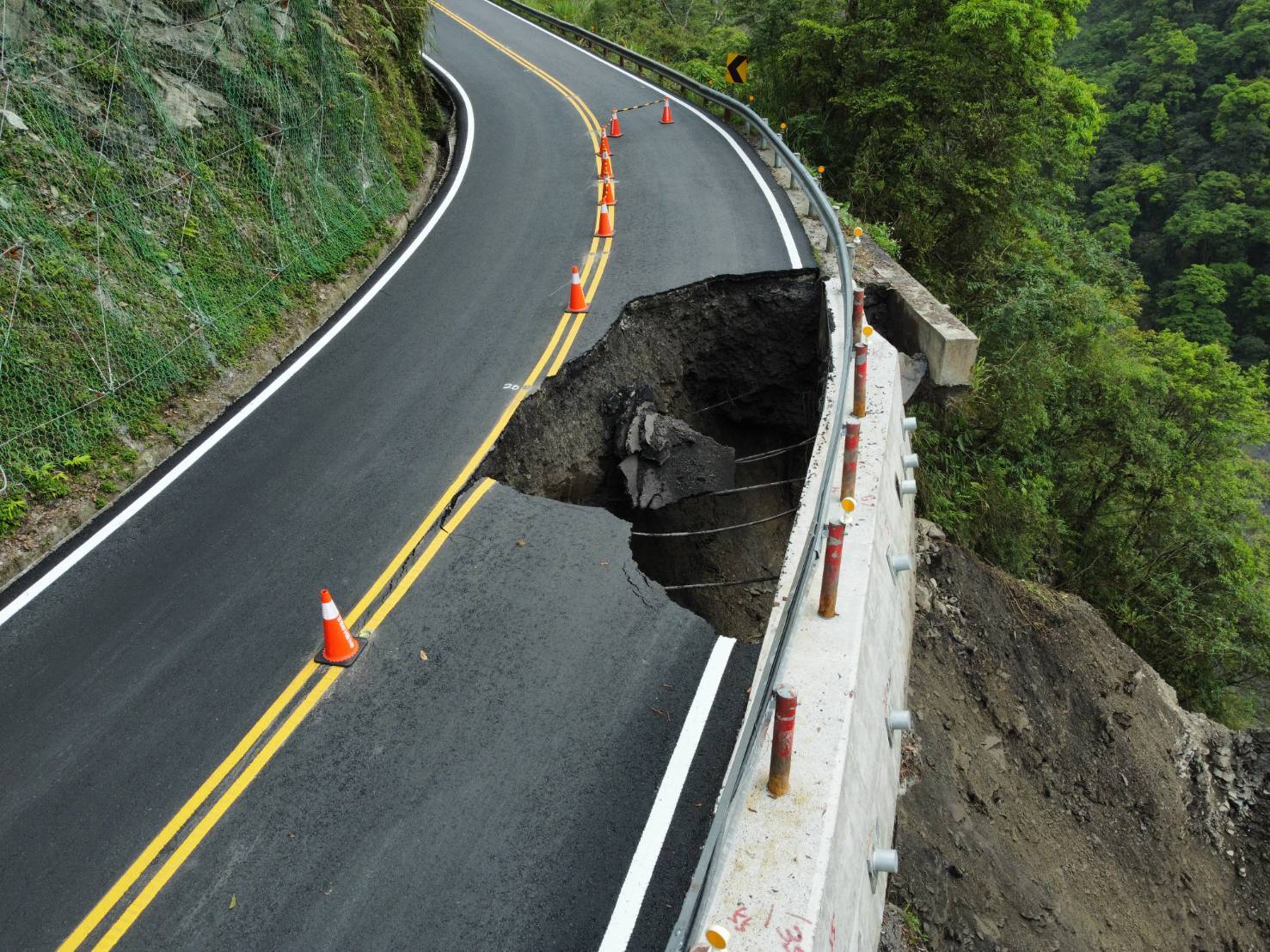 太平山區內道路坍塌 局部休園 僅開放鳩之澤