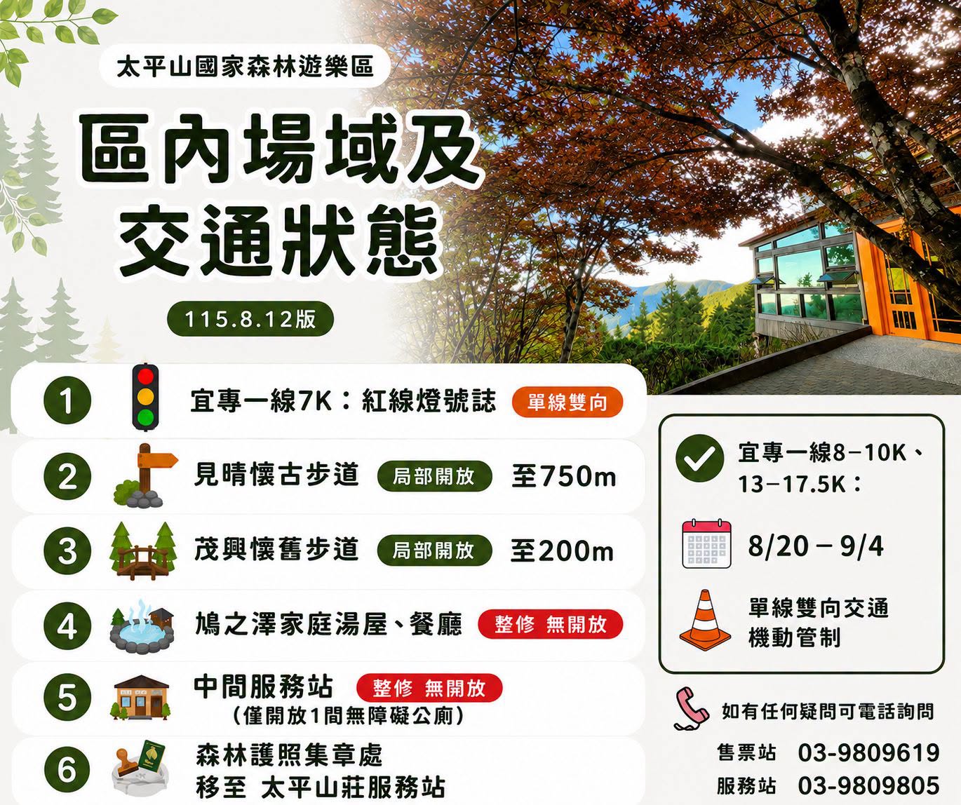 區內道路交通管制、場域狀態
